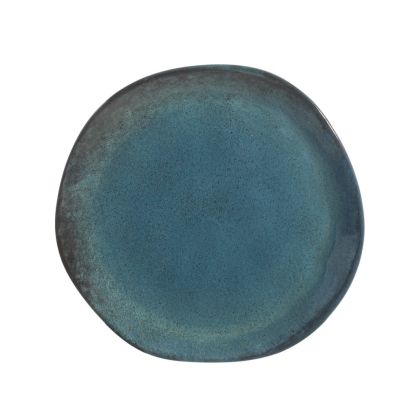 Plato De Postre Azul Stoneware Cocina, 20 Cm