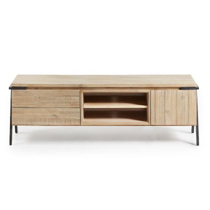 mueble tv , natural, madera acacia lenny 165 cm