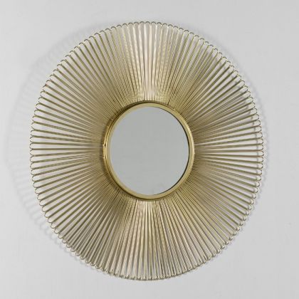 Espejo diseño moderno, metal espejo dorado , mei 81 cm
