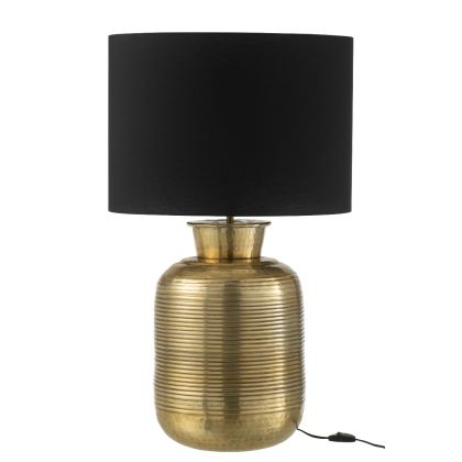 Lámpara De Sobremesa Aros Aluminio Oro, 31 Cm