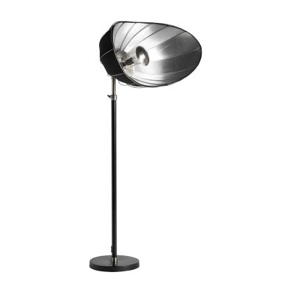 Lámpara de Pie Alia Estilo Art Decó Hierro Negro Plata, 116 Cm