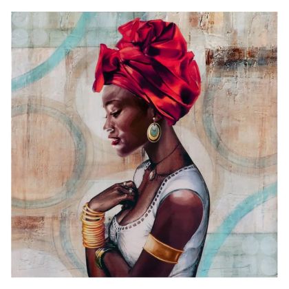 Cuadro impresión Africana Multicolor