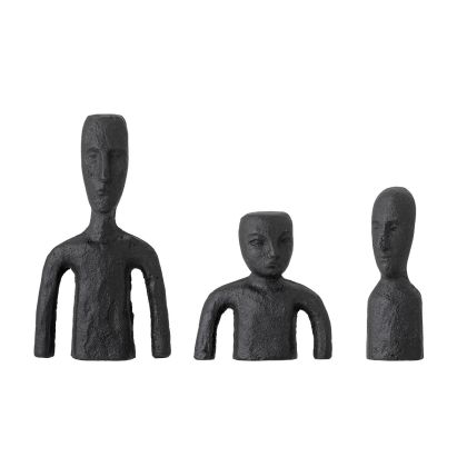 Set 3 Figuras Étnicas  Metal Negro Rhea 