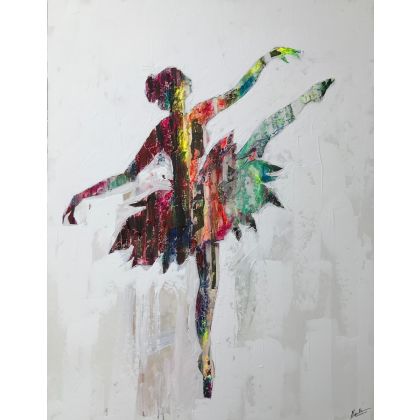 Pintura Lienzo  Mujer Danza Multicolor, 130 Cm