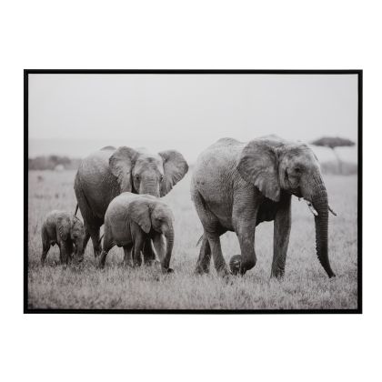 Cuadro Elefantes África Lamina Salón 144 cm