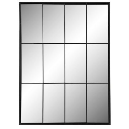 Espejo Ventana Cristal Hierro Negro,90 x120 Cm