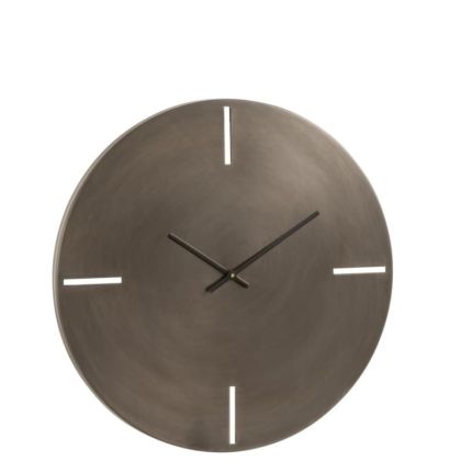 Reloj Redondo Estilo Industrial Metal Gris Oscuro, 76’5 Cm
