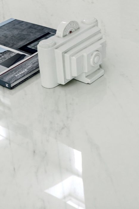 Mesa Comedor Moderna Cristal Metal Blanco