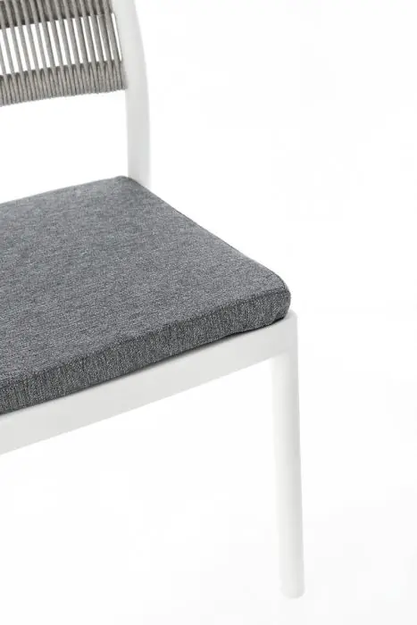 Silla Polipropileno Cuerda Blanco/Gris Claro, 49'5 Cm