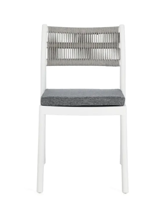 Silla Polipropileno Cuerda Blanco/Gris Claro, 49'5 Cm