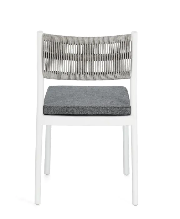 Silla Polipropileno Cuerda Blanco/Gris Claro, 49'5 Cm