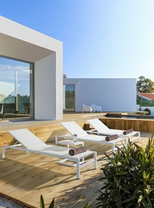 Tumbona Con Ruedas Aluminio Blanco, 78 Cm