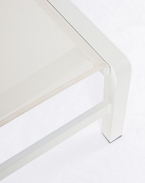 Tumbona Con Ruedas Aluminio Blanco, 78 Cm