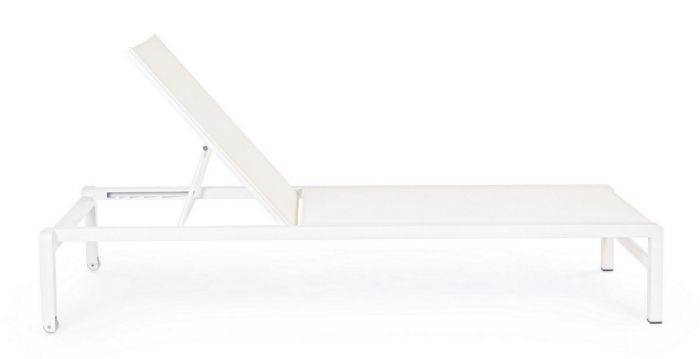 Tumbona Con Ruedas Konnor Aluminio Blanco, 78 Cm
