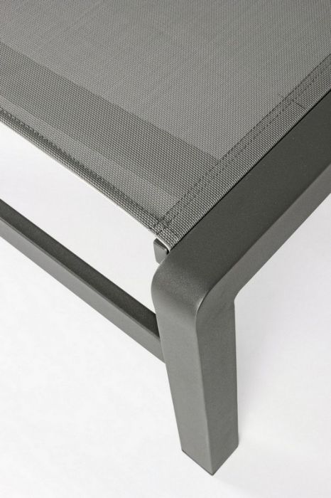 Tumbona Con Ruedas Aluminio Gris Antracita, 78 Cm