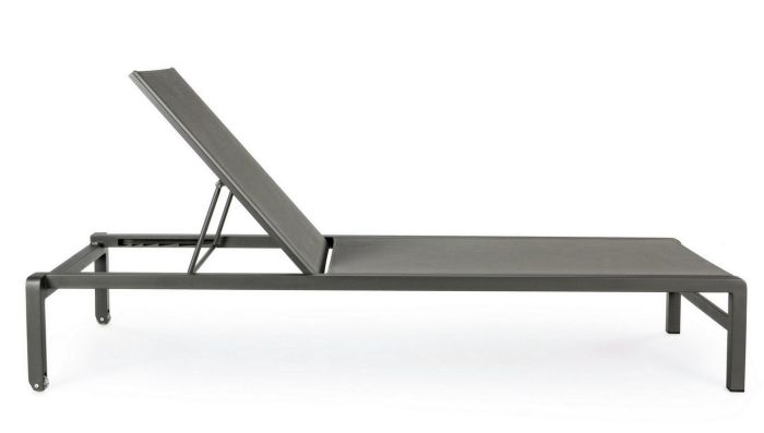 Tumbona Con Ruedas Konnor Aluminio Gris Antracita, 78 Cm