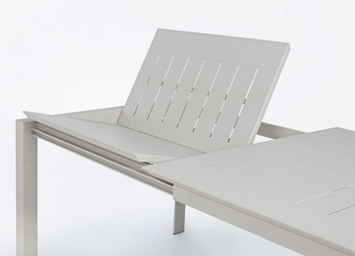 Mesa Extensible Aluminio Beige, 160/240 Cm