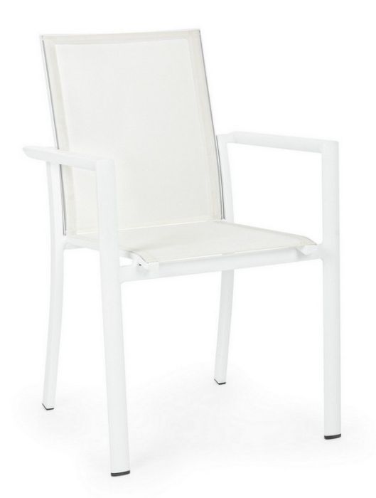 Silla Konnor Aluminio Blanco Textilene Blanco, 56'2 Cm