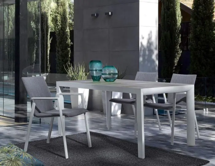 Mesa Jardín Mason Blanco Natural