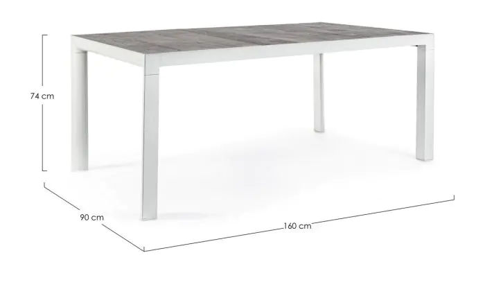 Mesa Jardín Mason Blanco Natural