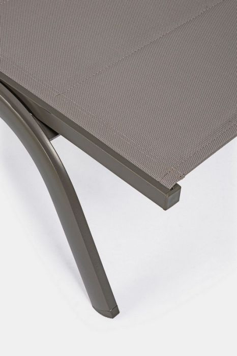 Tumbona Con Ruedas Exterior Aluminio Gris, 61 Cm