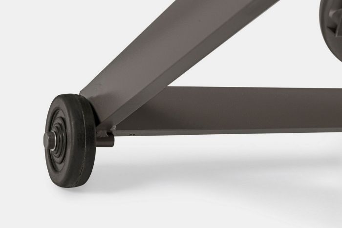 Tumbona Con Ruedas Exterior Aluminio Gris, 61 Cm