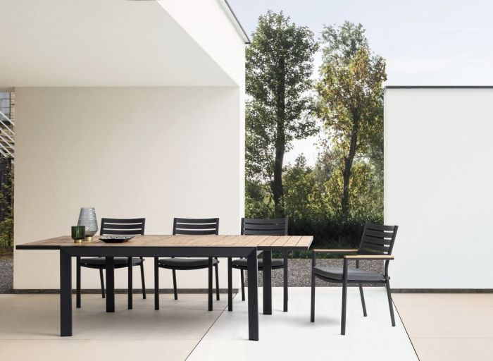 Silla Aluminio Blanco Textilene Gris, 56'2 Cm