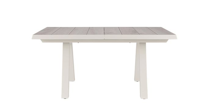 Mesa Extensible Jardín Cerámica Aluminio Beige, 163/203 Cm