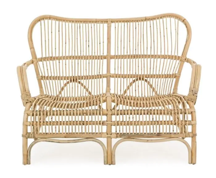 Sofá 2 Plazas Exterior Clarita Ratán Trenzado, 119 Cm