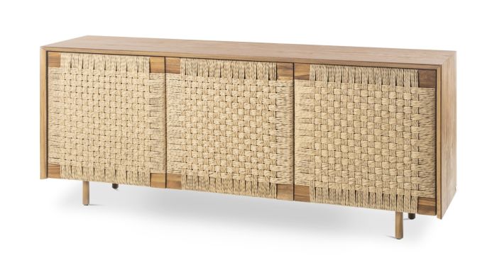 Aparador Virotec Viro Trenzado Madera Maciza Teca Reciclada, 191 Cm