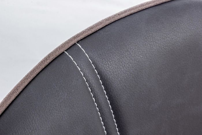 Silla Símil Piel Negro Acero, 44 Cm