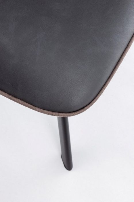 Silla Símil Piel Negro Acero, 44 Cm