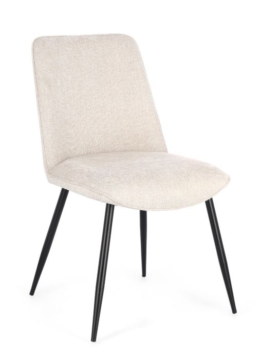 Silla Nórdica Moderna Cora Tejido Beige, 48 Cm
