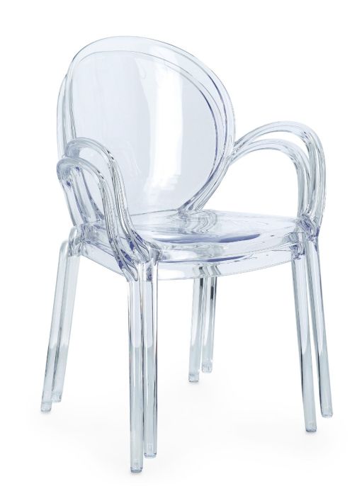 Silla Policarbonato Acabado Transparente, 58 Cm
