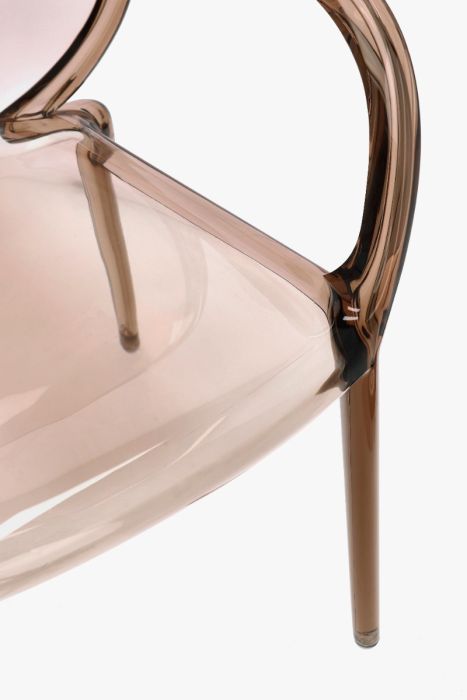 Silla Policarbonato Color Café Transparente, 58 Cm