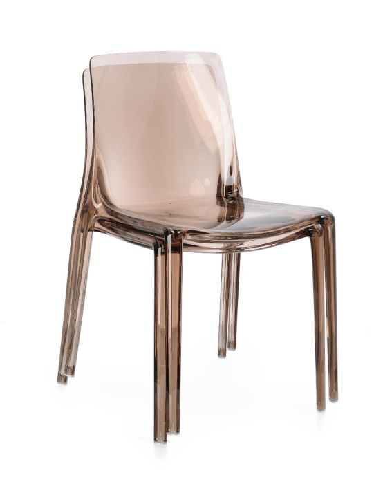 Silla Policarbonato Color Café, 50 Cm