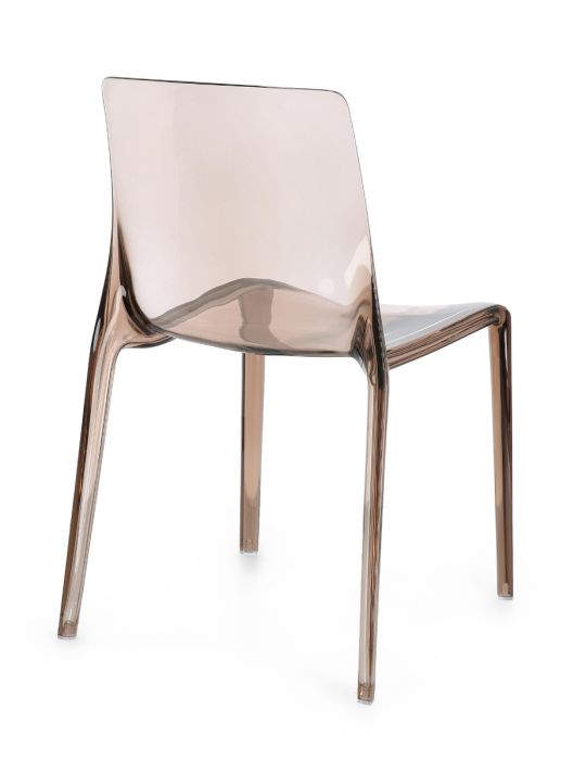 Silla Policarbonato Color Café, 50 Cm