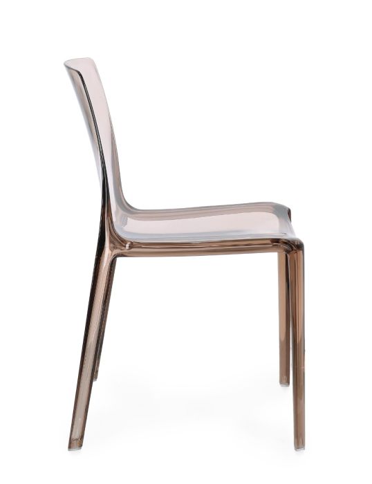 Silla Policarbonato Color Café, 50 Cm