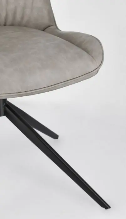 Silla Símil Piel Gris Acero, 50 Cm