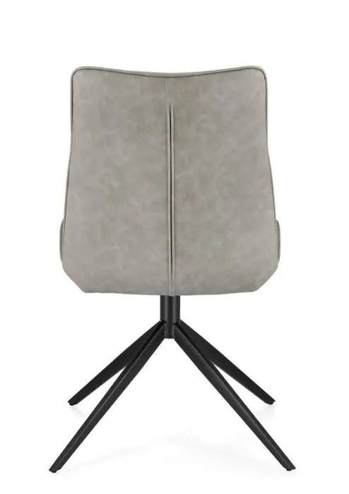 Silla Símil Piel Gris Acero, 50 Cm