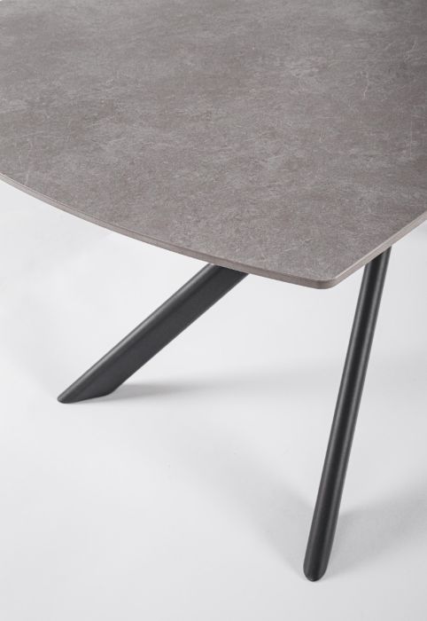 Mesa Extensible Negro Gres Acero, 160/240 Cm