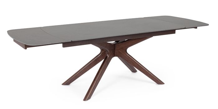 Mesa Extensible Maritta Gris/Nogal