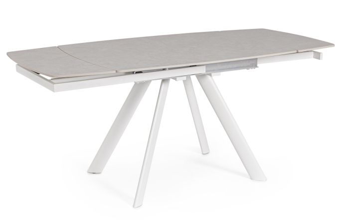 Mesa Extensible Raili Gris Claro Blanco