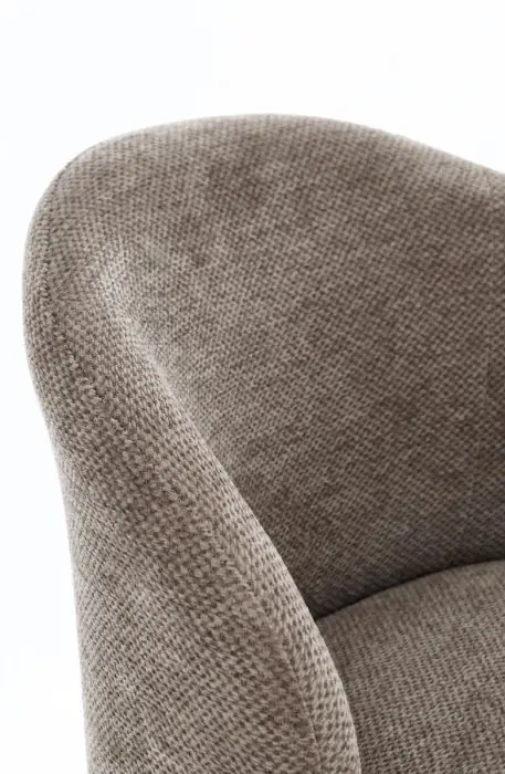 Silla Comedor Tapizado Visón Oscuro Acero, 59'5 Cm