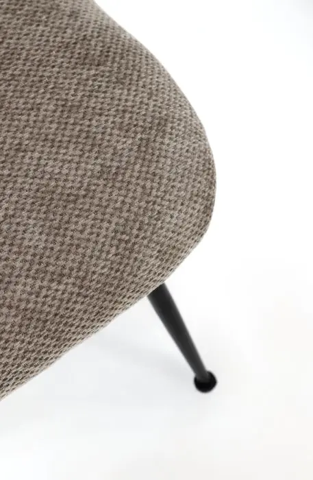 Silla Comedor Tapizado Visón Oscuro Acero, 59'5 Cm