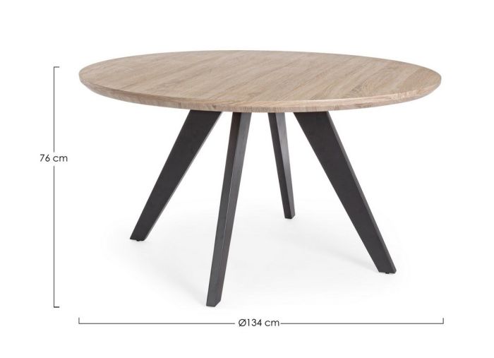 Mesa Henry Sobre Redondo Patas Metal, Ø134 Cm