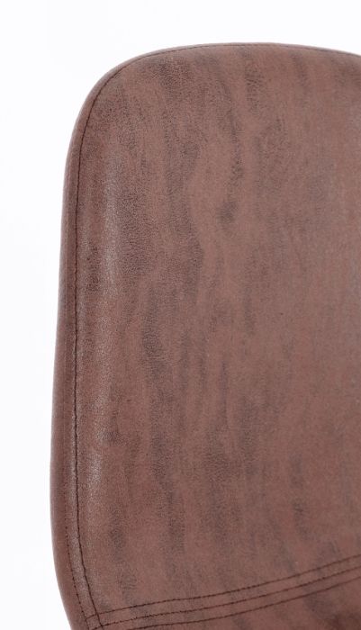 Taburete Cocina Cuero Sintético Color Cognac, 46 Cm