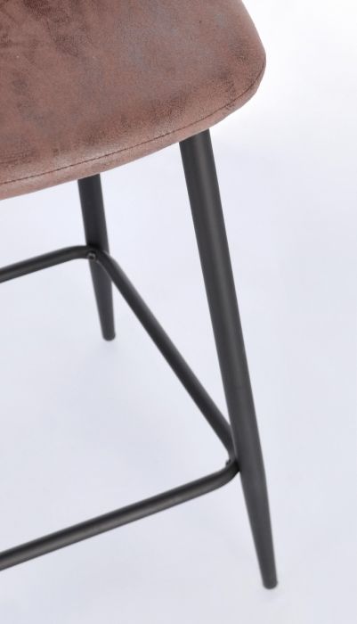 Taburete Cocina Cuero Sintético Color Cognac, 46 Cm