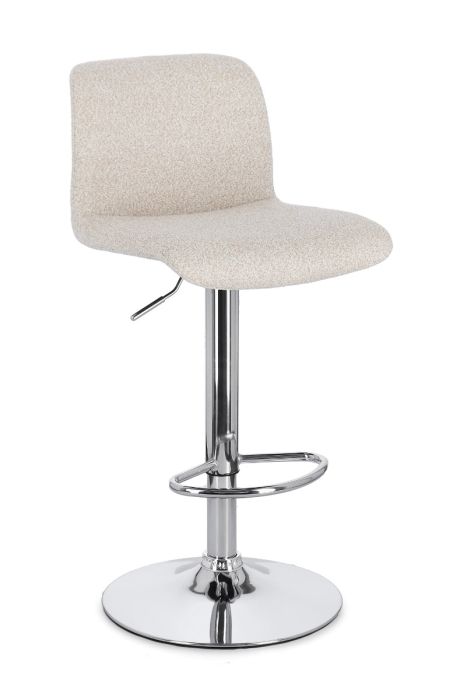 Taburete Bar Rafael Beige Acero Cromado