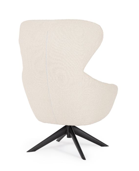 Sillón Giratorio Blanco Snow Acero, 75 Cm